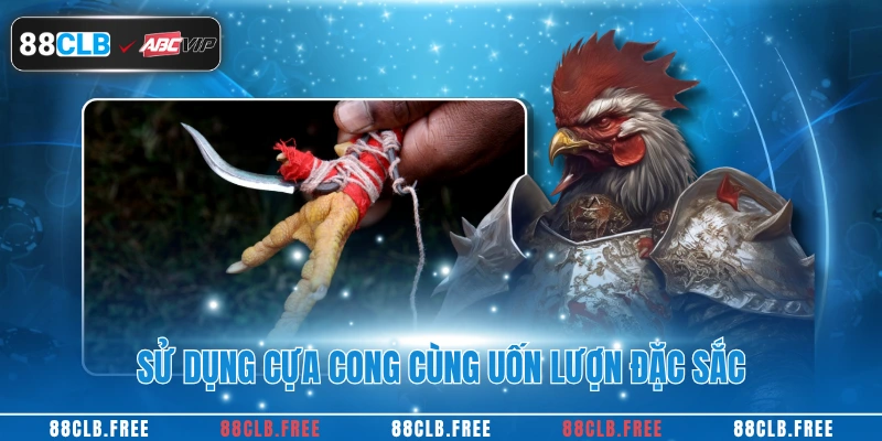 Đá Gà Cựa Sắt – Bí Quyết Thắng Lớn Tại Nhà Cái 88CLB 3 Sử dụng cựa cong cùng uốn lượn đặc sắc